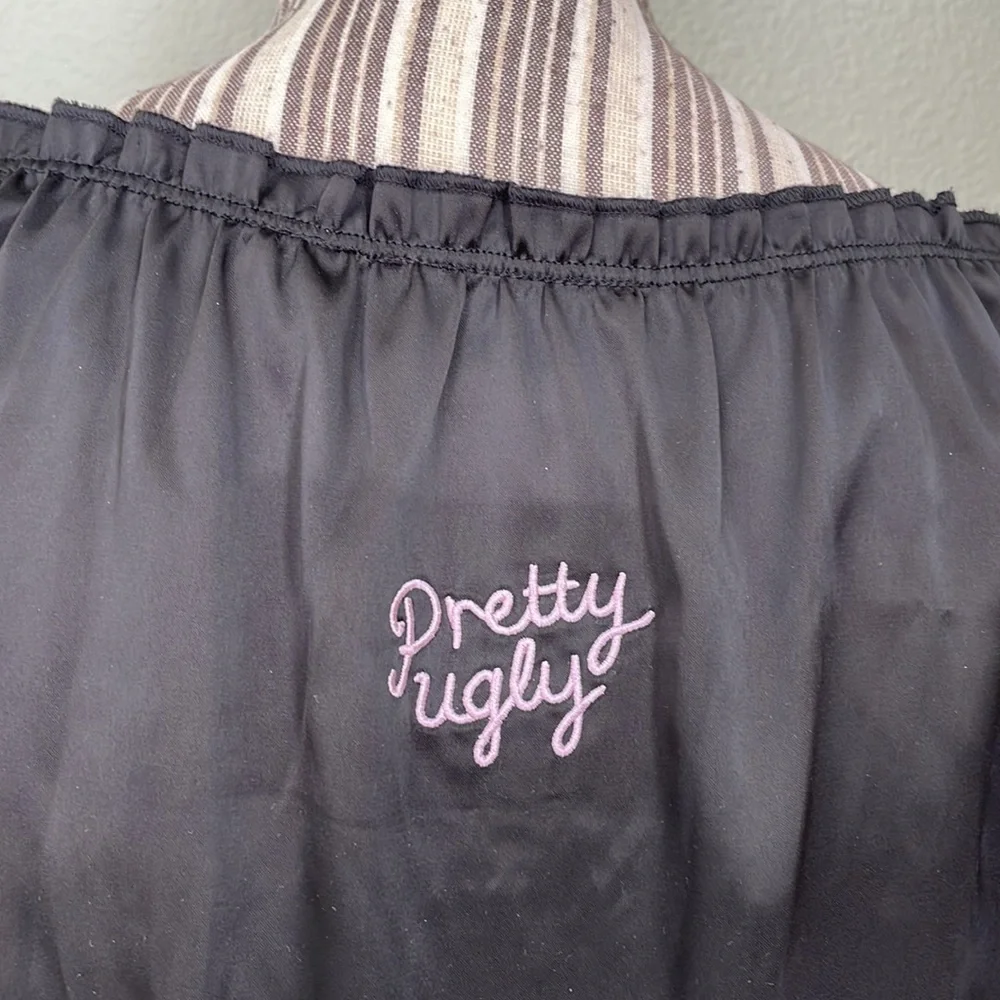 Lazy Oaf Pretty Ugly Babydoll Dress Black 12 - Picture 10 of 14